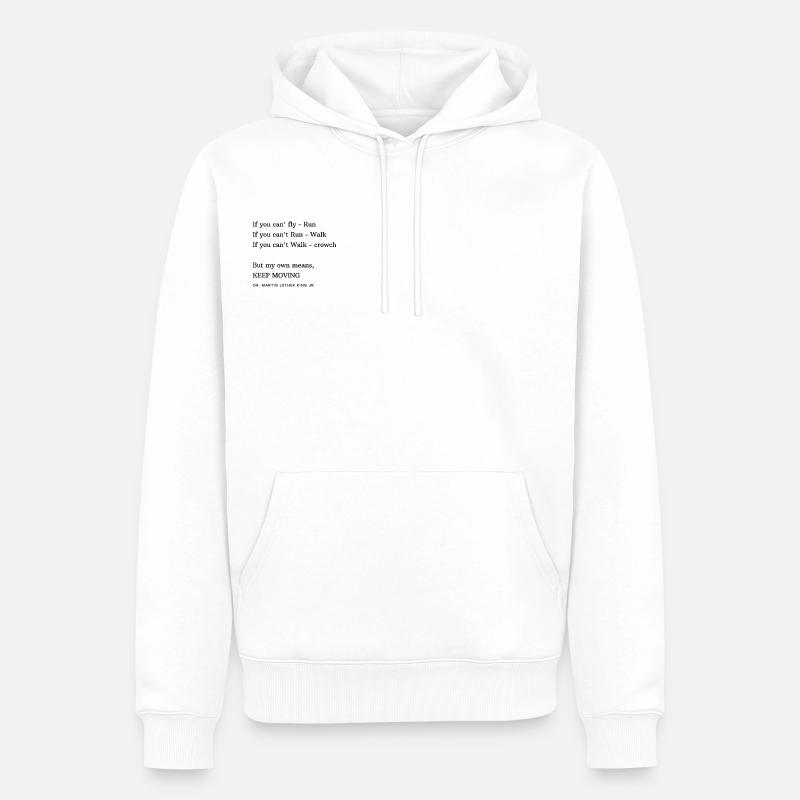 Spruch auf Pullover - Männer Premium Bio Hoodie - Weiß
