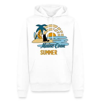 Maine coon summer - Männer Premium Bio Hoodie - Weiß - Vorne - Nico (187cm)
