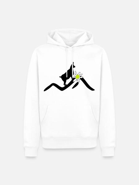 hiking - mountain - Men’s Premium Organic Hoodie - white