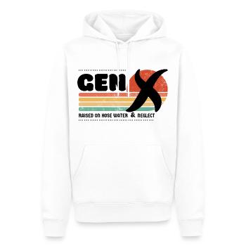 Gen X Sunset - noir - Sweat à capuche Premium bio Homme - blanc - Devant - Nico (187cm)