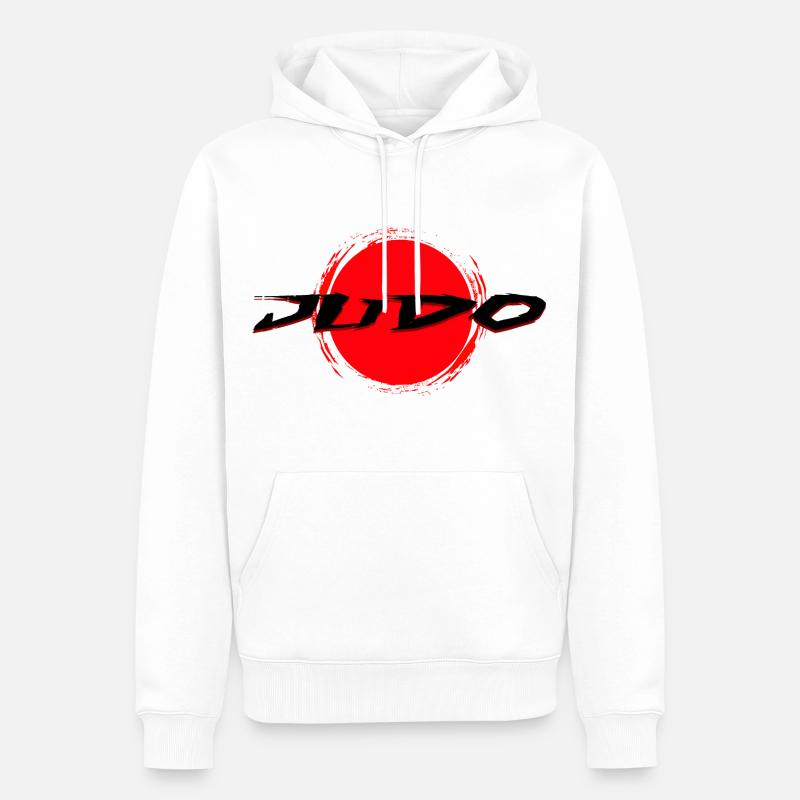 Judo - Sweat à capuche Premium bio Homme - blanc