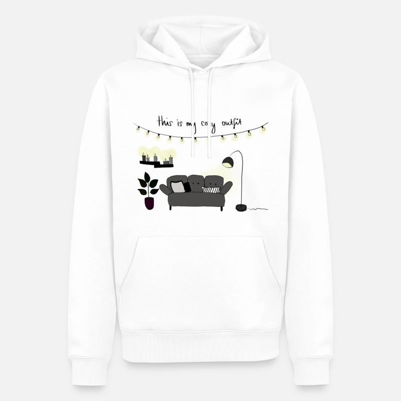Chill couch sofa wohnung geschenk - Männer Premium Bio Hoodie - Weiß