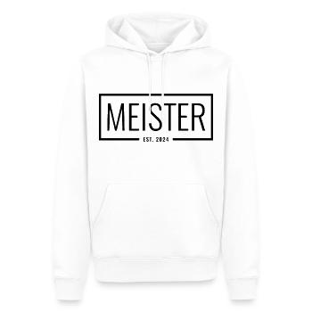 Meister Est. 2024 - Männer Premium Bio Hoodie - Weiß - Vorne - Nico (187cm)