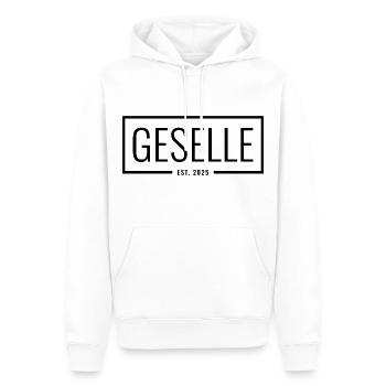 Geselle Est. 2025 - Männer Premium Bio Hoodie - Weiß - Vorne - Nico (187cm)