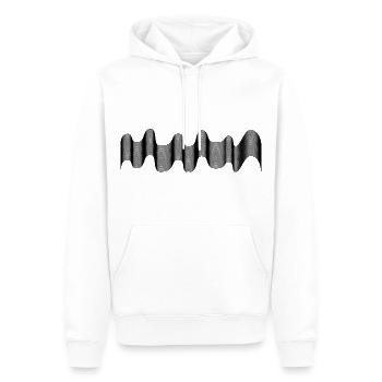 Wellen / schwarz - Männer Premium Bio Hoodie - Weiß - Vorne - Nico (187cm)