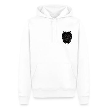 lion's head - Men’s Premium Organic Hoodie - white - Front - Nico (187cm)