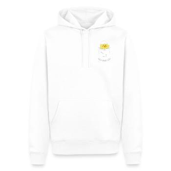Mignon poche poitrine - Sweat à capuche Premium bio Homme - blanc - Devant - Nico (187cm)