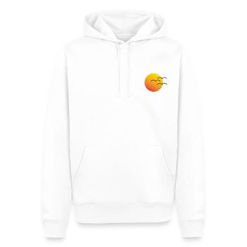 Sonne - Männer Premium Bio Hoodie - Weiß - Vorne - Nico (187cm)