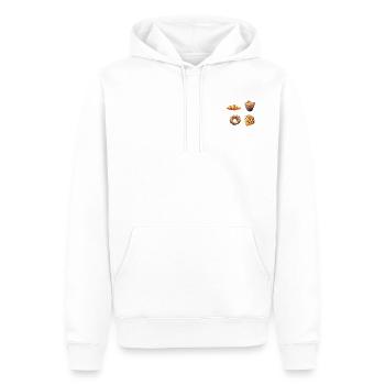 Frühstück verschiedene Backwaren - Männer Premium Bio Hoodie - Weiß - Vorne - Nico (187cm)