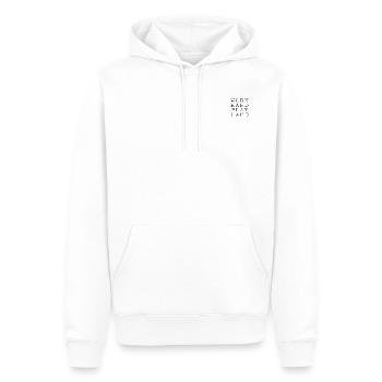 Work Hard Play Hard, Lifestyle! - Men’s Premium Organic Hoodie - white - Front - Nico (187cm)