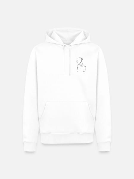 Pole Dance Heel: Schnür-Platform-Stiletto - Männer Premium Bio Hoodie - Weiß