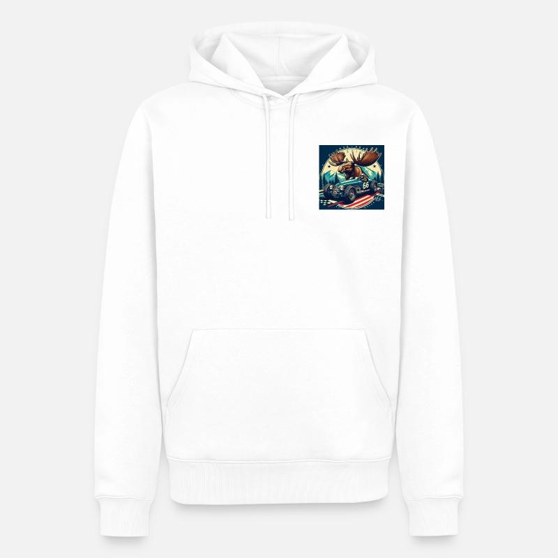 American roadtrip - Männer Premium Bio Hoodie - Weiß