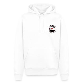 MOUNT FUJI - Men’s Premium Organic Hoodie - white - Front - Nico (187cm)