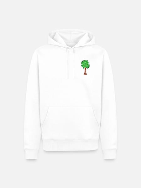 Wachsmalwaldbaum - Männer Premium Bio Hoodie - Weiß