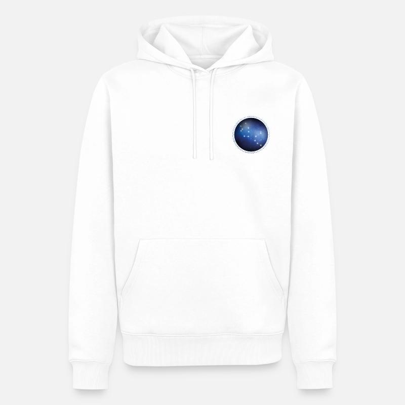 Sternzeichen Jungfrau Universum - Männer Premium Bio Hoodie - Weiß