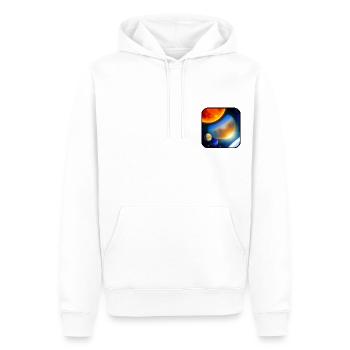 Medley de Planètes - Sweat à capuche Premium bio Homme - blanc - Devant - Nico (187cm)