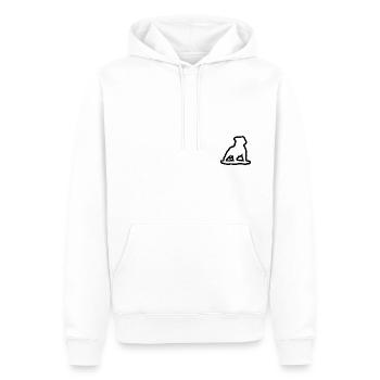 Staffbull Figur - Männer Premium Bio Hoodie - Weiß - Vorne - Nico (187cm)