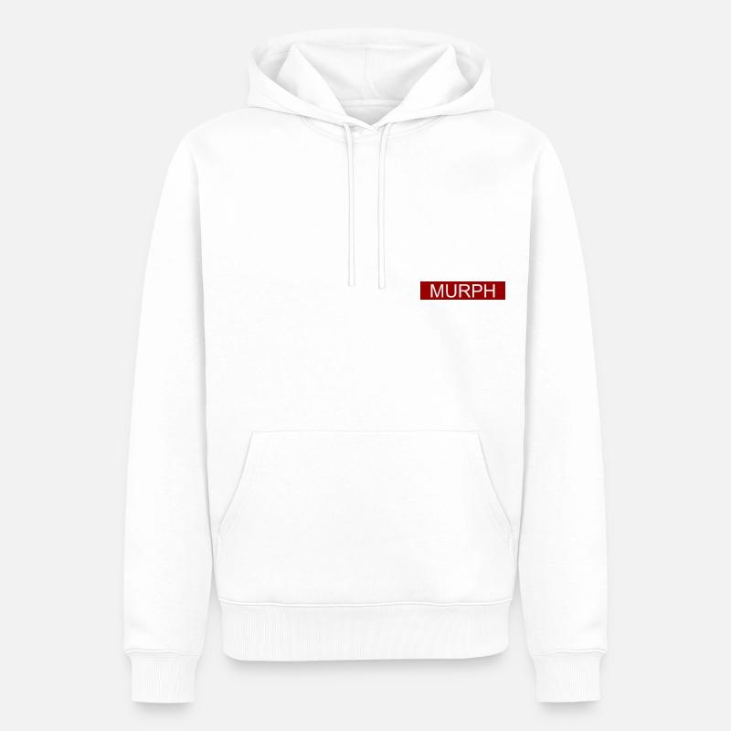 Murph Challenge - Premium økologisk hettegenser for menn - hvit