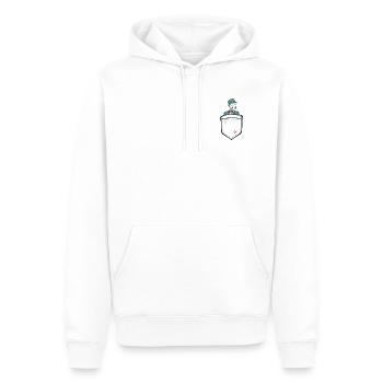 Pocket Skelett - Männer Premium Bio Hoodie - Weiß - Vorne - Nico (187cm)