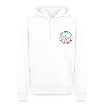 We race art - Männer Premium Bio Hoodie - Weiß - Vorne - Nico (187cm)
