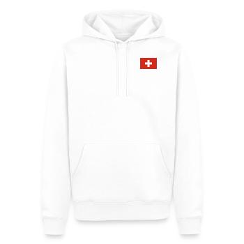 Drapeau suisse - Sweat à capuche Premium bio Homme - blanc - Devant - Nico (187cm)