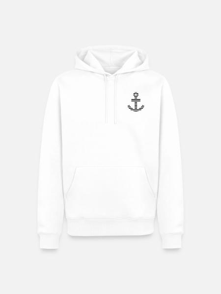 Anker - Männer Premium Bio Hoodie - Weiß