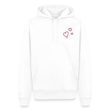 Herzensangelegenheit - Männer Premium Bio Hoodie - Weiß - Vorne - Nico (187cm)