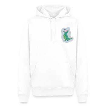Dino Rawr - Männer Premium Bio Hoodie - Weiß - Vorne - Nico (187cm)