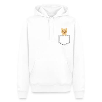 Taschentier Katze rot getigert - Männer Premium Bio Hoodie - Weiß - Vorne - Nico (187cm)