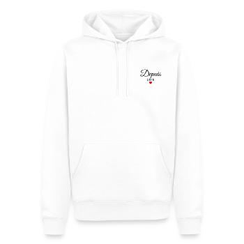 Ensemble depuis 2015 - Sweat à capuche Premium bio Homme - blanc - Devant - Nico (187cm)