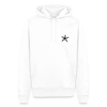 Star with Outline - Men’s Premium Organic Hoodie - white - Front - Nico (187cm)