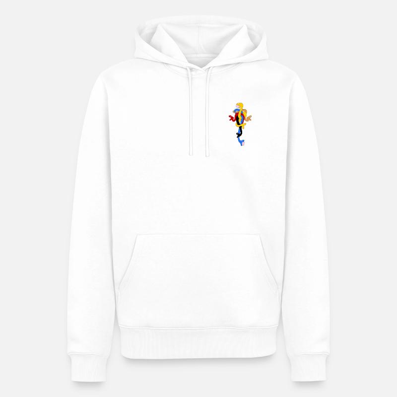Schlangenbogen in stilisierten Farben - Männer Premium Bio Hoodie - Weiß