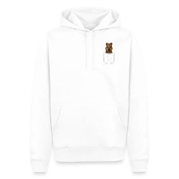 Quokka kangourou mignon poche poitrine - Sweat à capuche Premium bio Homme - blanc - Devant - Nico (187cm)
