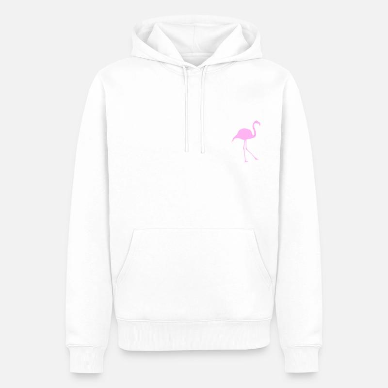 flamant - Sweat à capuche Premium bio Homme - blanc