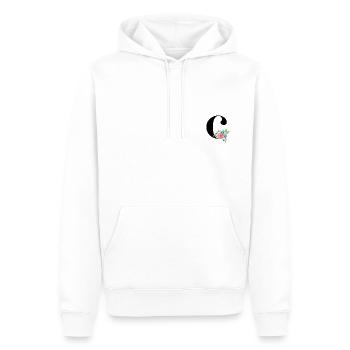 Letter C personalized gift alphabet first name Christmas - Men’s Premium Organic Hoodie - white - Front - Nico (187cm)