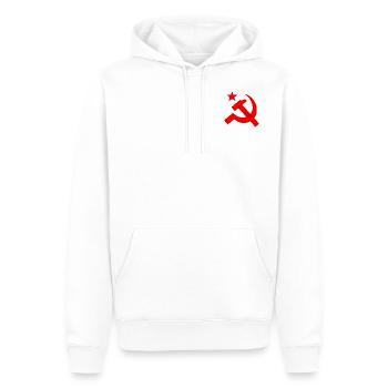 Serp i molot URSS - Sweat à capuche Premium bio Homme - blanc - Devant - Nico (187cm)