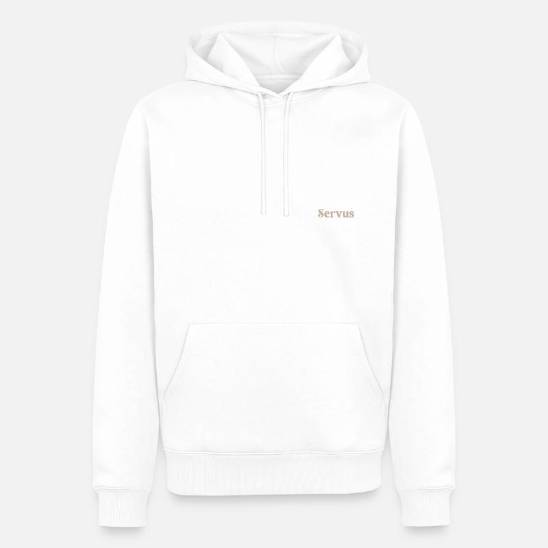SERVUS sand - Männer Premium Bio Hoodie - Weiß