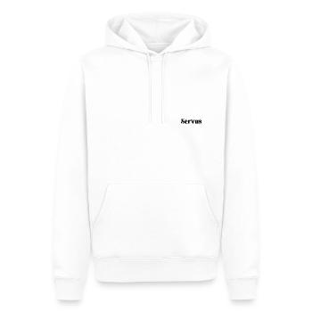 SERVUS schwarz - Männer Premium Bio Hoodie - Weiß - Vorne - Nico (187cm)
