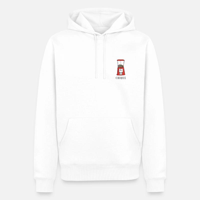 Schick - Männer Premium Bio Hoodie - Weiß