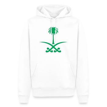 Saudi Arabia - Men’s Premium Organic Hoodie - white - Front - Nico (187cm)