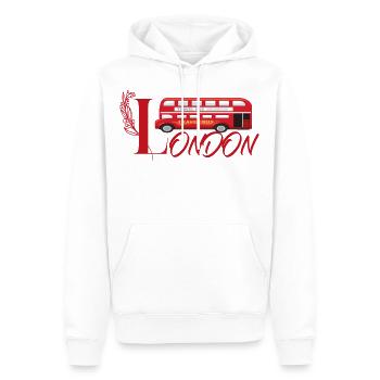 London - Männer Premium Bio Hoodie - Weiß - Vorne - Nico (187cm)