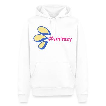 Étiquette de hachure slogan fantaisiste - Sweat à capuche Premium bio Homme - blanc - Devant - Nico (187cm)