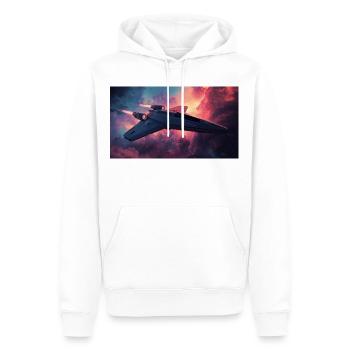 Raumschiff - Männer Premium Bio Hoodie - Weiß - Vorne - Nico (187cm)