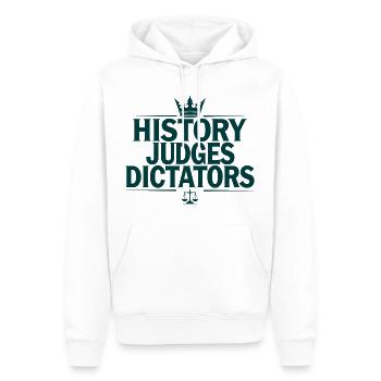 Histoire Juges, dictateurs, justice Déclaration - Sweat à capuche Premium bio Homme - blanc - Devant - Nico (187cm)