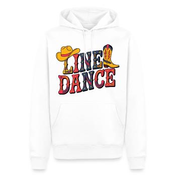 Line Dance Western Illustration - Männer Premium Bio Hoodie - Weiß - Vorne - Nico (187cm)