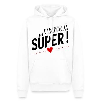 Süper - Männer Premium Bio Hoodie - Weiß - Vorne - Nico (187cm)