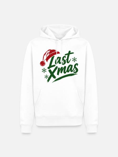 Last Xmas Mütze - Männer Premium Bio Hoodie - Weiß