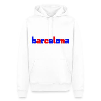 Stadt Barcelona Cty - Männer Premium Bio Hoodie - Weiß - Vorne - Nico (187cm)