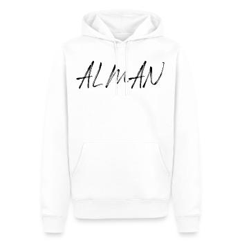 Alman disant police - Sweat à capuche Premium bio Homme - blanc - Devant - Nico (187cm)