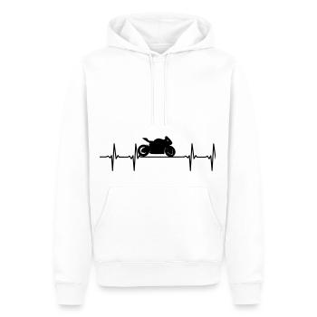 Ein Herz für Biker - Männer Premium Bio Hoodie - Weiß - Vorne - Nico (187cm)